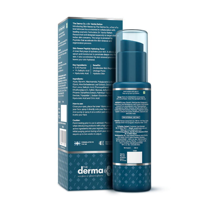 X Dr V Skin Renew Peptide Hydrating Toner with Hyaluronic Acid for All Skin Types