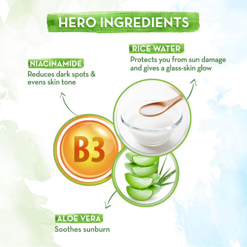 Rice Water Dewy Sunscreen For Tan Protection SPF 50 PA++++