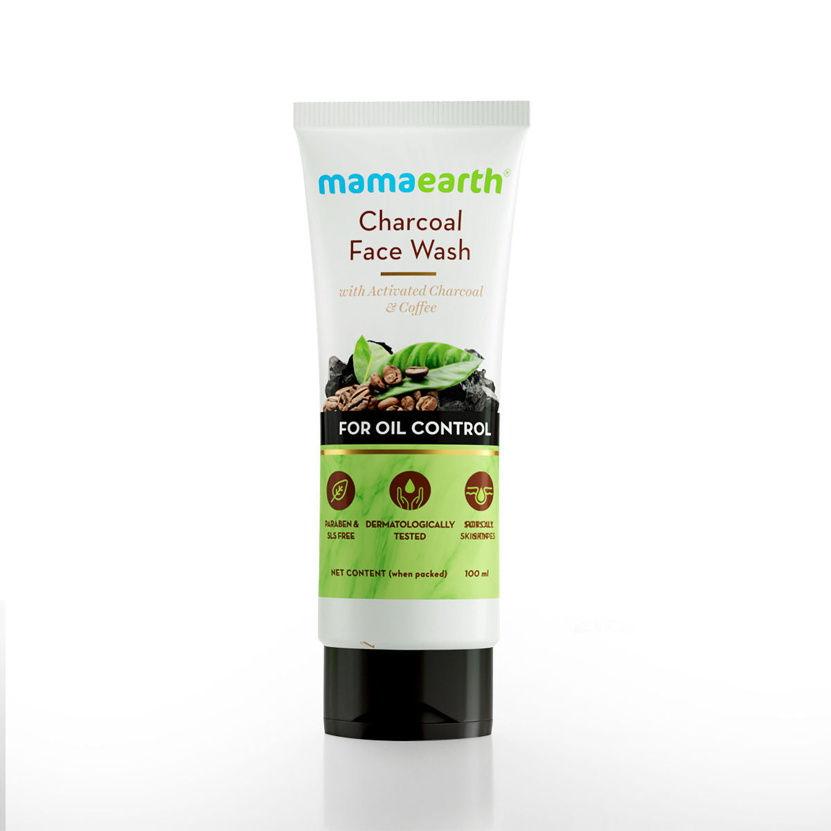 Charcoal Face Wash With Activated Charcoal And Coffee For Oil Control - 100ml