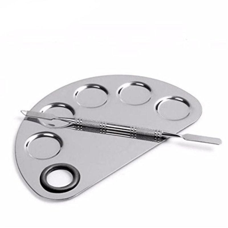 Colouefusion Stainless Steel Makeup Mixing Blending Palette and Spatula