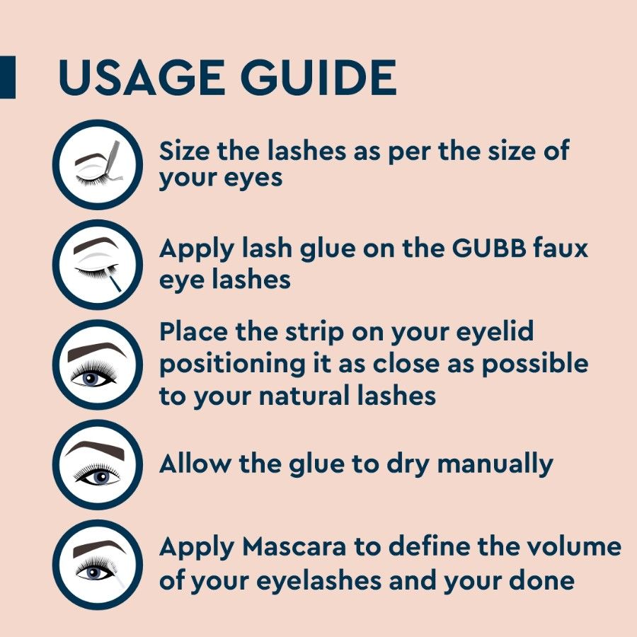Eyelash Set With Glue, False Eyelashes - Party Style
