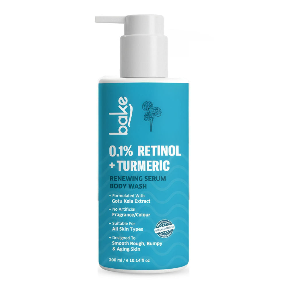 0.1% Retinol & Turmeric Renewing Serum Body Wash for Anti-Aging, Fine Lines & Skin Elasticity