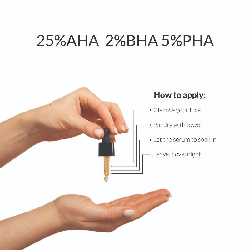 25% AHA, 2% BHA and 5% PHA Peeling Solution Face Serum
