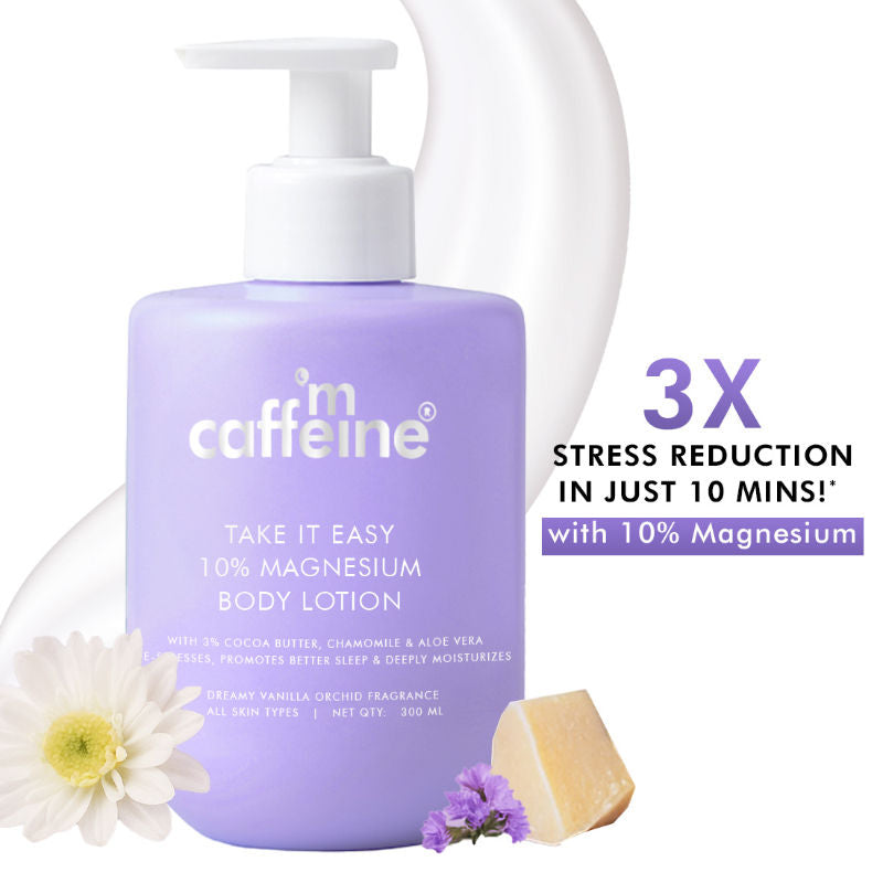 10% Magnesium Body Lotion, 3X Instant Stress Reduction Vanilla Betters Sleep & Relaxes