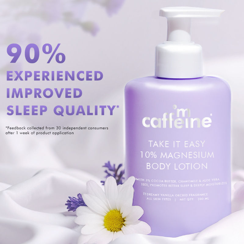 10% Magnesium Body Lotion, 3X Instant Stress Reduction Vanilla Betters Sleep & Relaxes