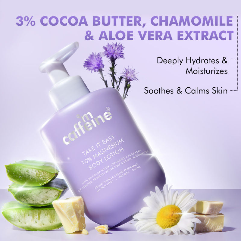 10% Magnesium Body Lotion, 3X Instant Stress Reduction Vanilla Betters Sleep & Relaxes