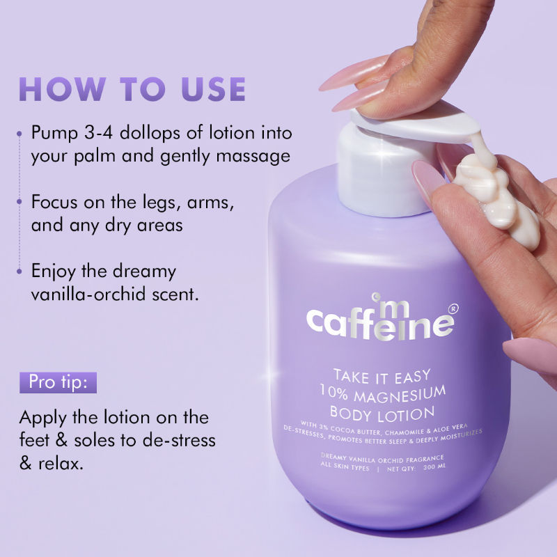10% Magnesium Body Lotion, 3X Instant Stress Reduction Vanilla Betters Sleep & Relaxes