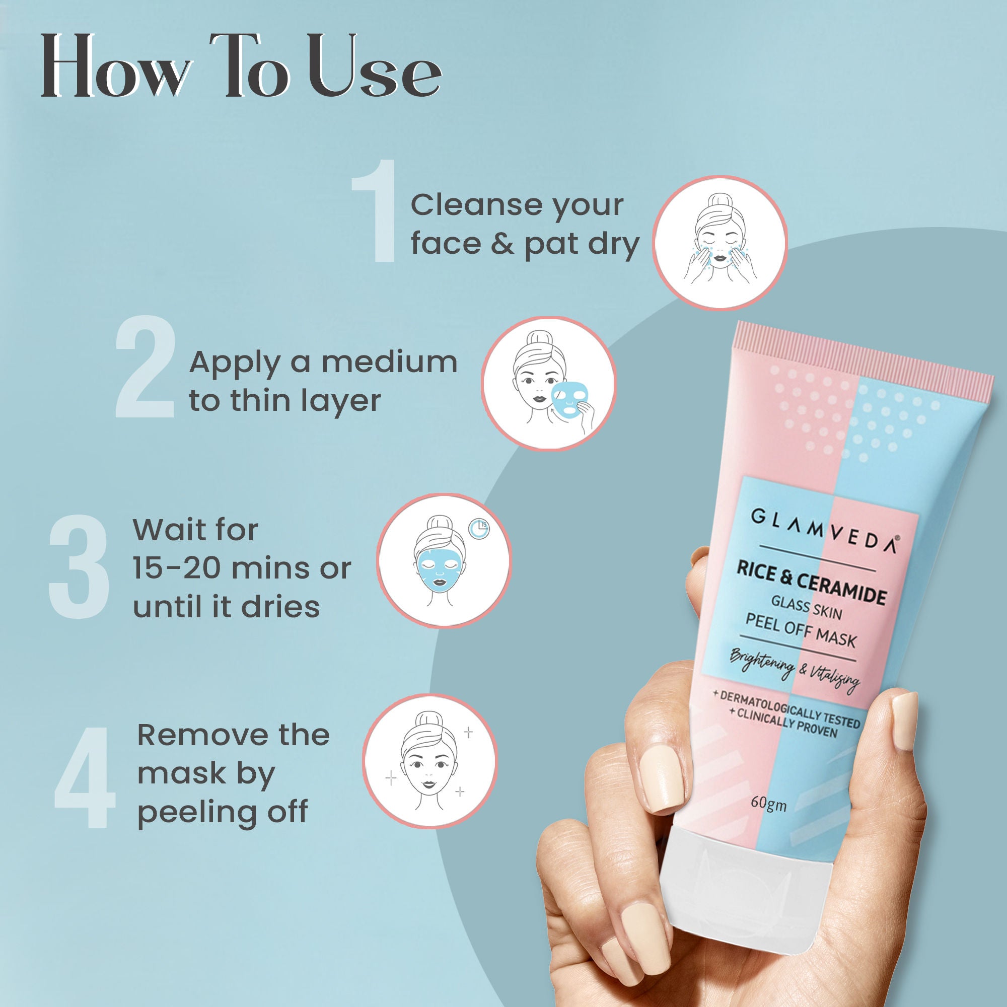 Korean Rice & Ceramide Glass Skin Peel Off Mask