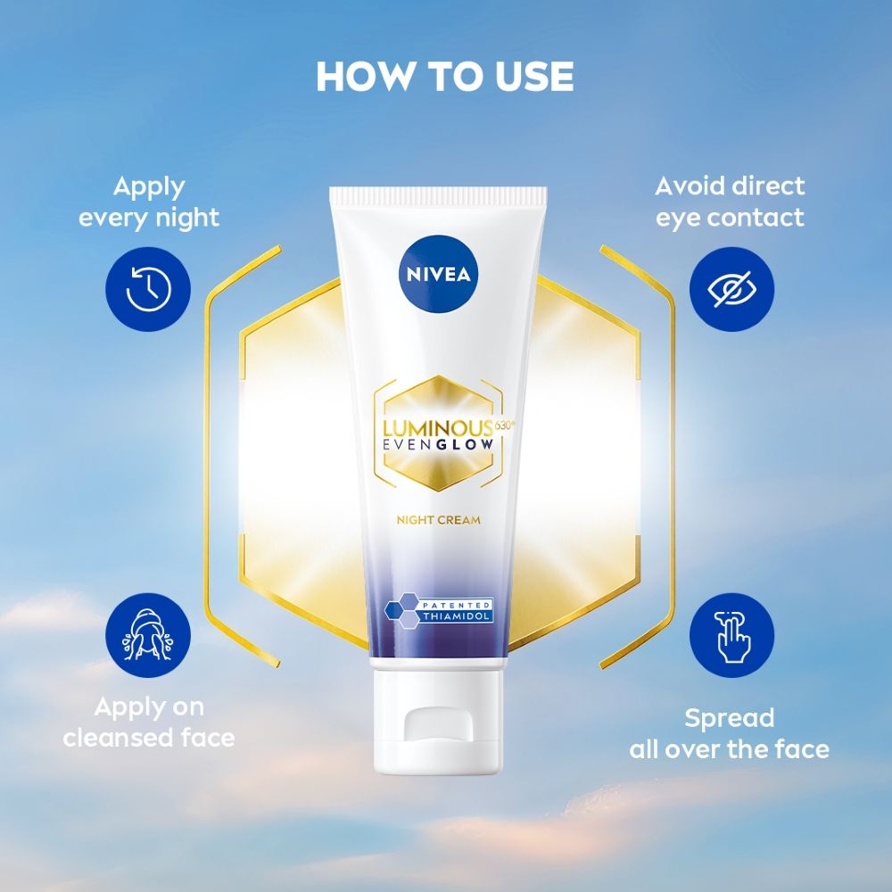 Luminous Even Glow Night Cream Thiamidol & Hyaluronic Acid Moisturizes & Reduces Dark Spots