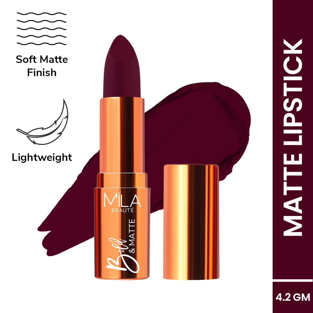 Bold & Matte Long Lasting Highly Pigmented Lipstick - Night Out