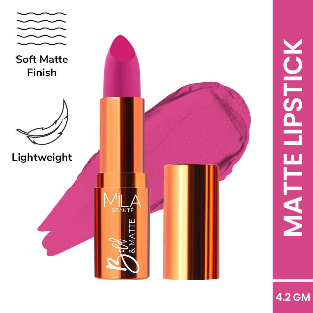 Bold & Matte Long Lasting Highly Pigmented Lipstick - Pink Malibu