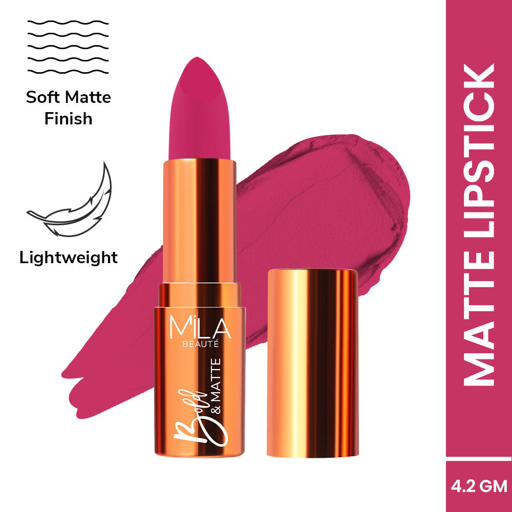Bold & Matte Long Lasting Highly Pigmented Lipstick - Haute Pink