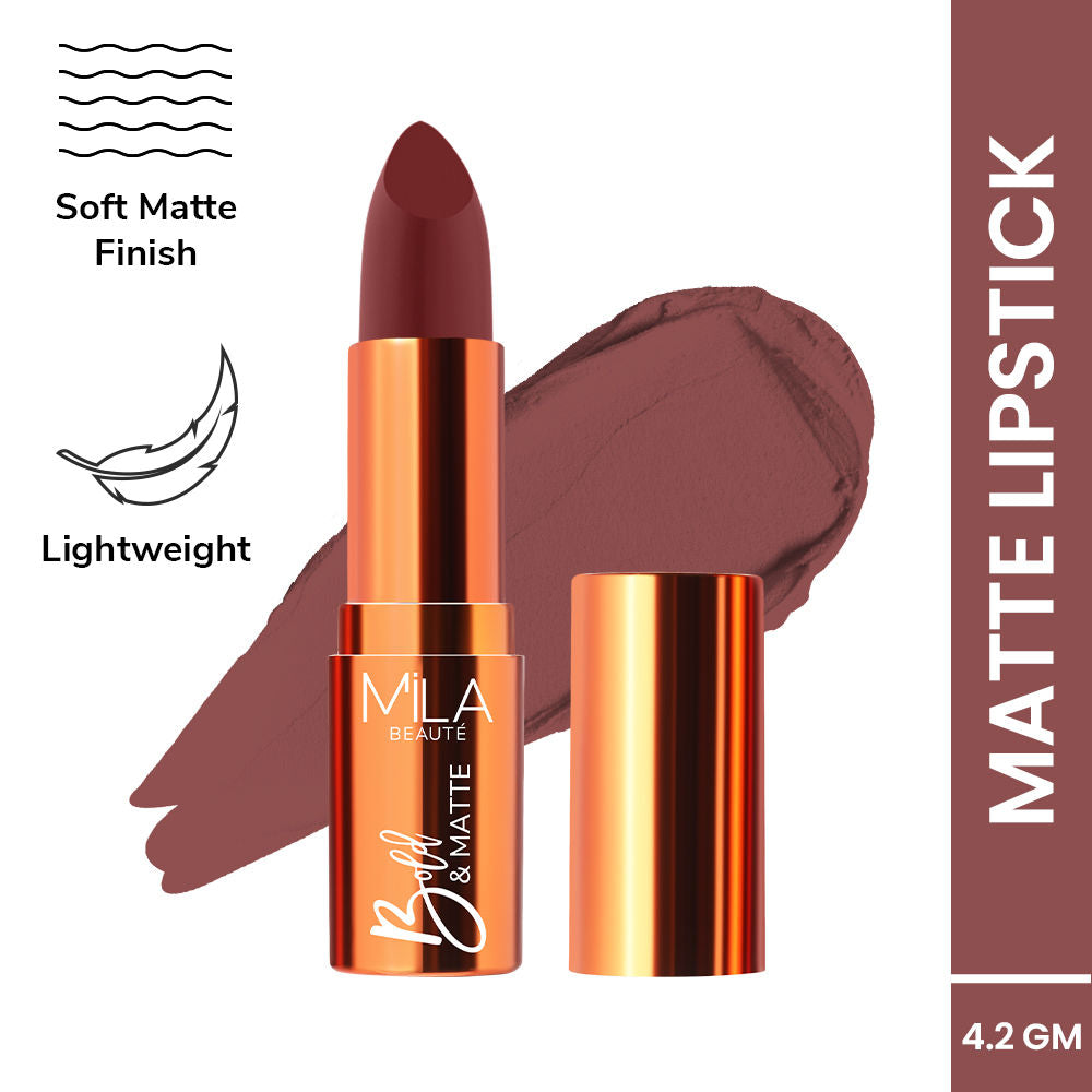 Bold & Matte Long Lasting Highly Pigmented Lipstick - Wood Spice