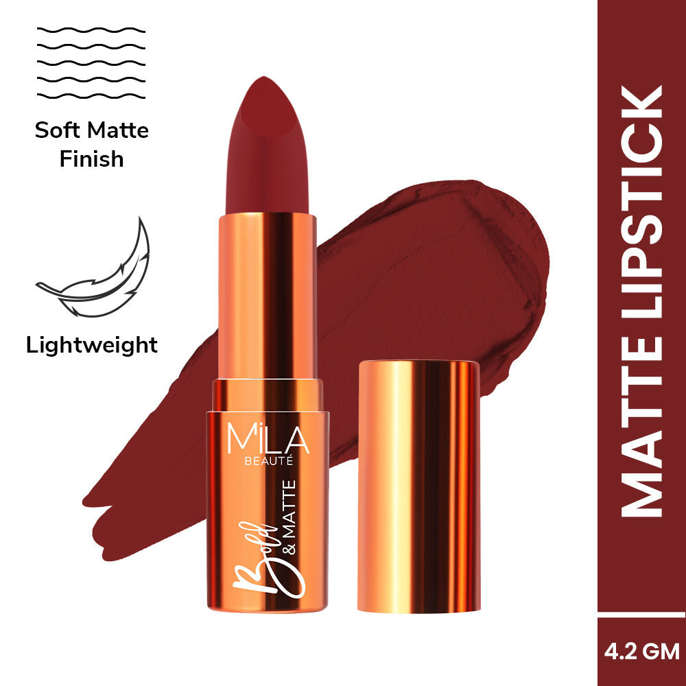 Bold & Matte Long Lasting Highly Pigmented Lipstick - Toasted
