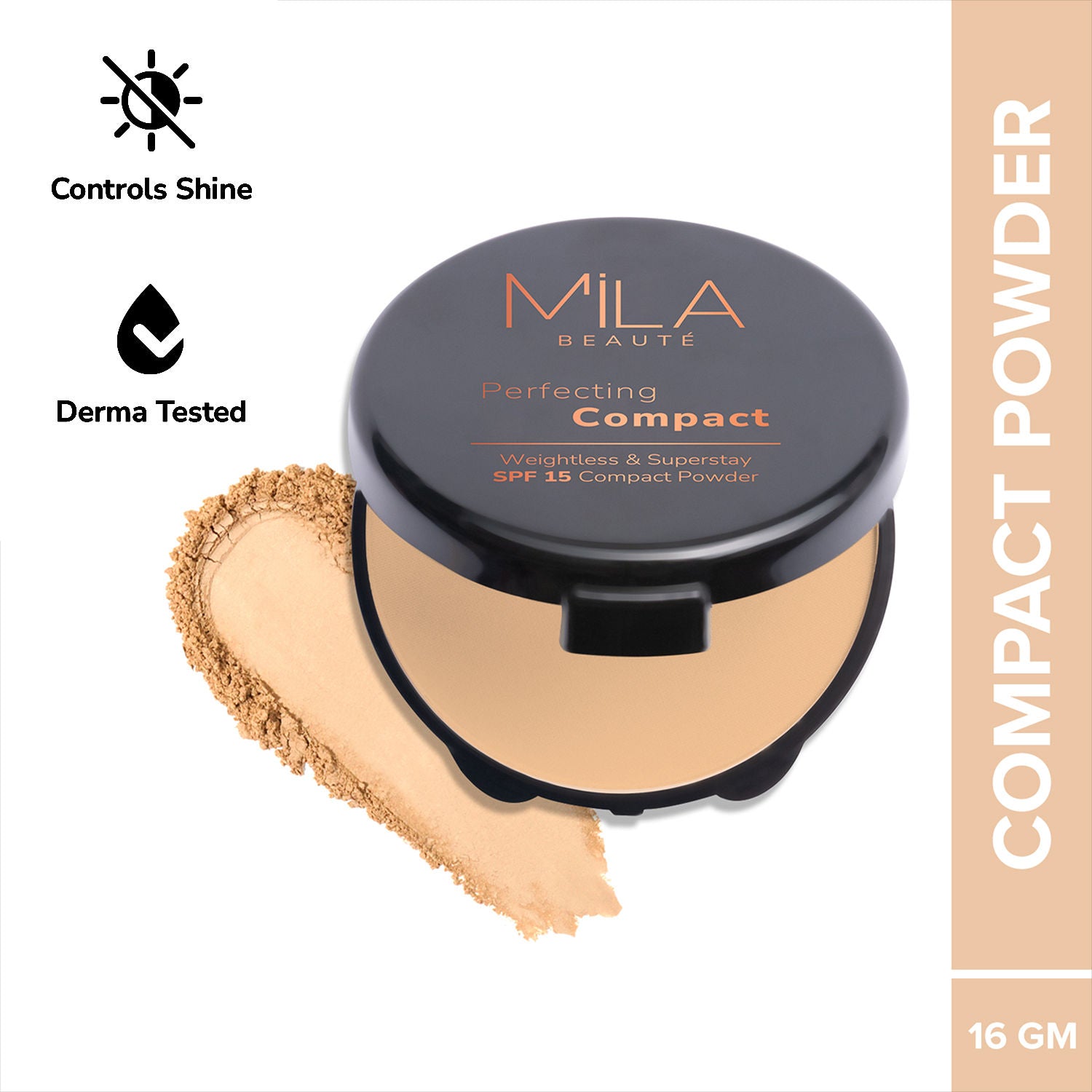 Superstay Natural Matte Finish Perfecting Compact Powder with SPF 15 - Sand Beige