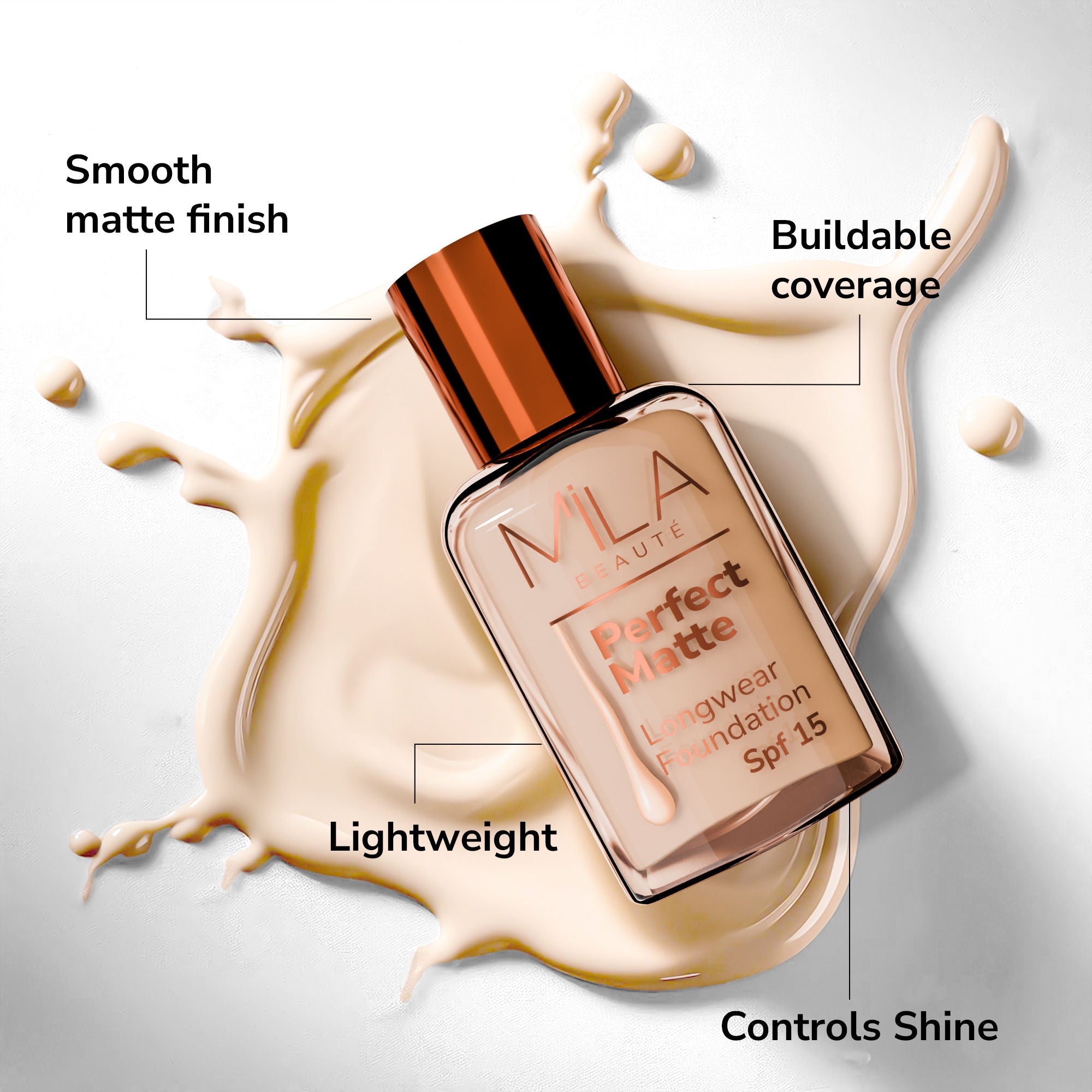 Perfect Matte Longwear Foundation with SPF 15 & Oil Control Formula