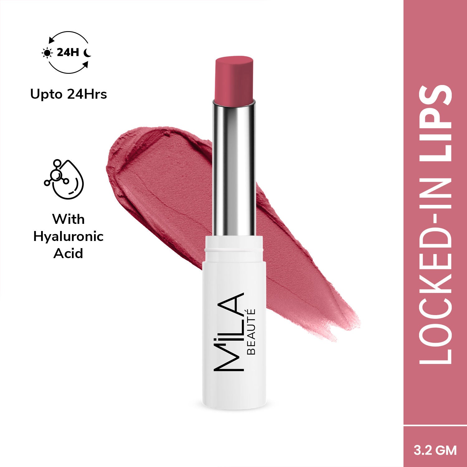 24 Hr Non-Transfer Matte Locked-In Lipstick - 3 Nude Peach