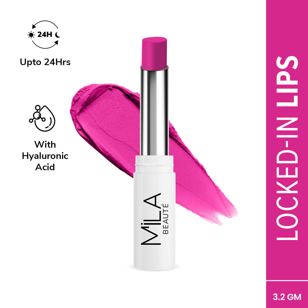 24 Hr Non-Transfer Matte Locked-In Lipstick - 6 Mostly Pink