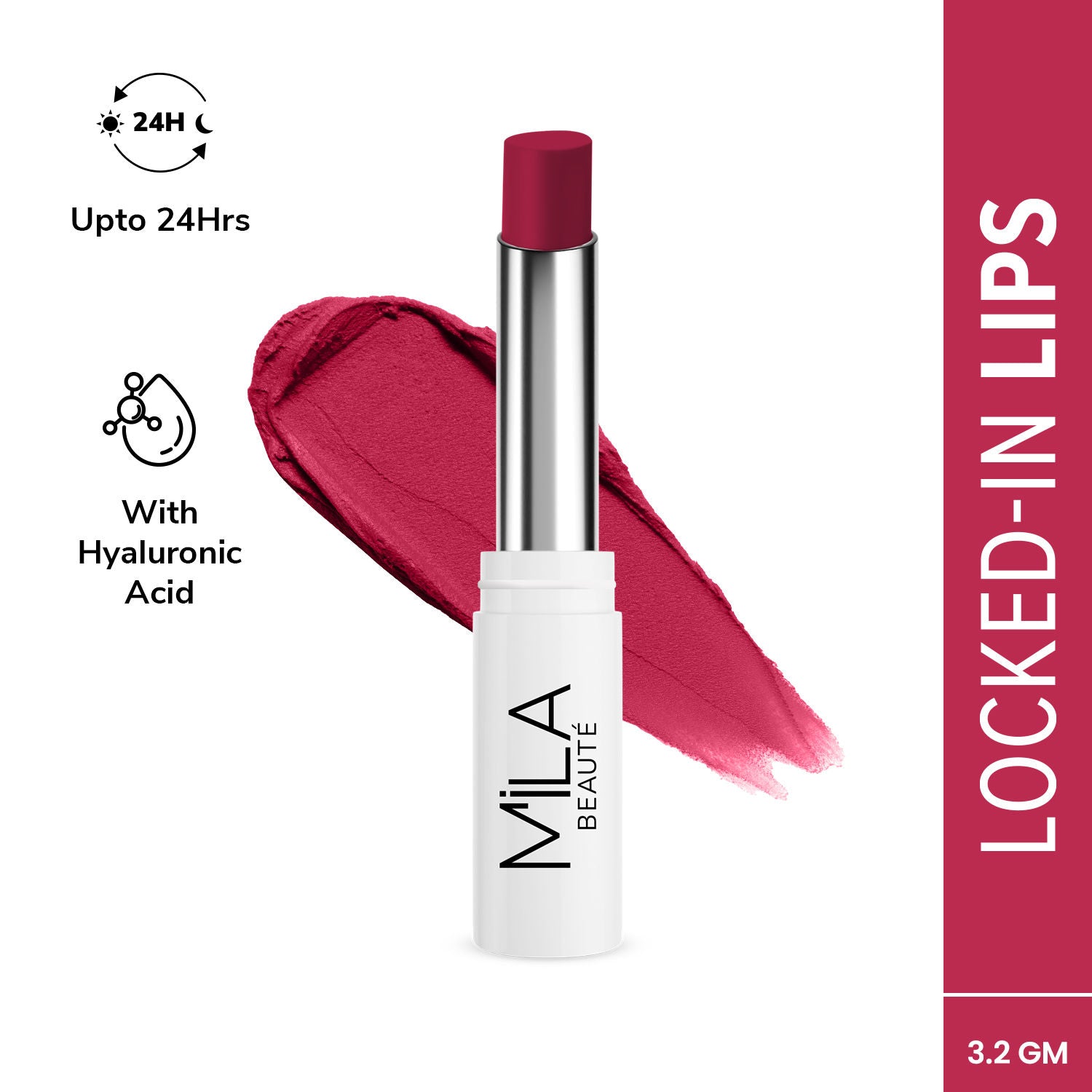 24 Hr Non-Transfer Matte Locked-In Lipstick - 8 Floral Pink