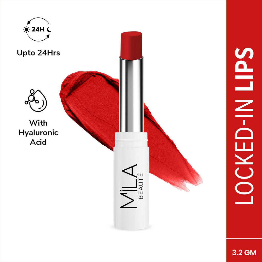 24 Hr Non-Transfer Matte Locked-In Lipstick - 12 Fresh Tomato