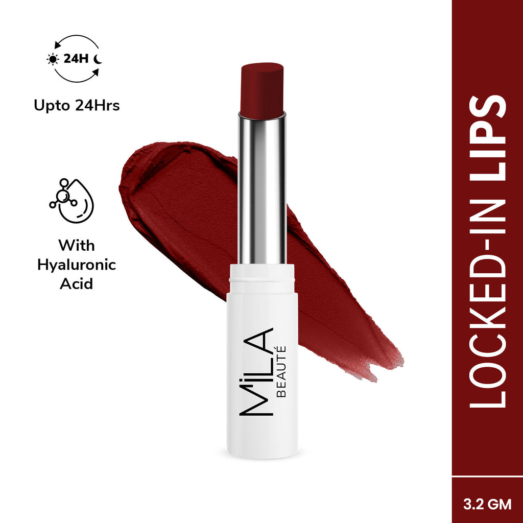24 Hr Non-Transfer Matte Locked-In Lipstick - 17 Wine Hour