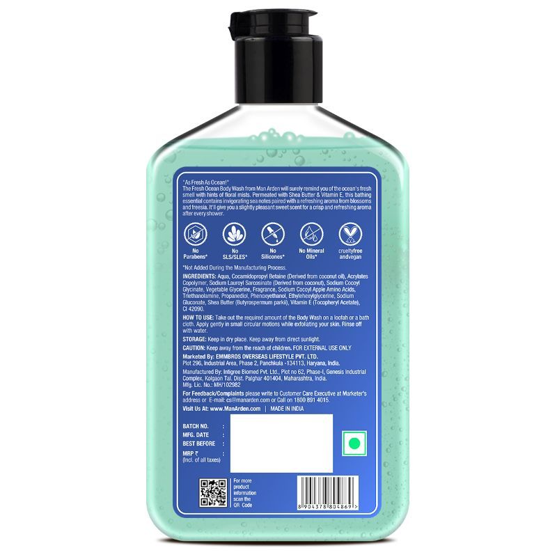 Fresh Ocean Luxury Body Wash Infused With Shea Butter & Vitamin E