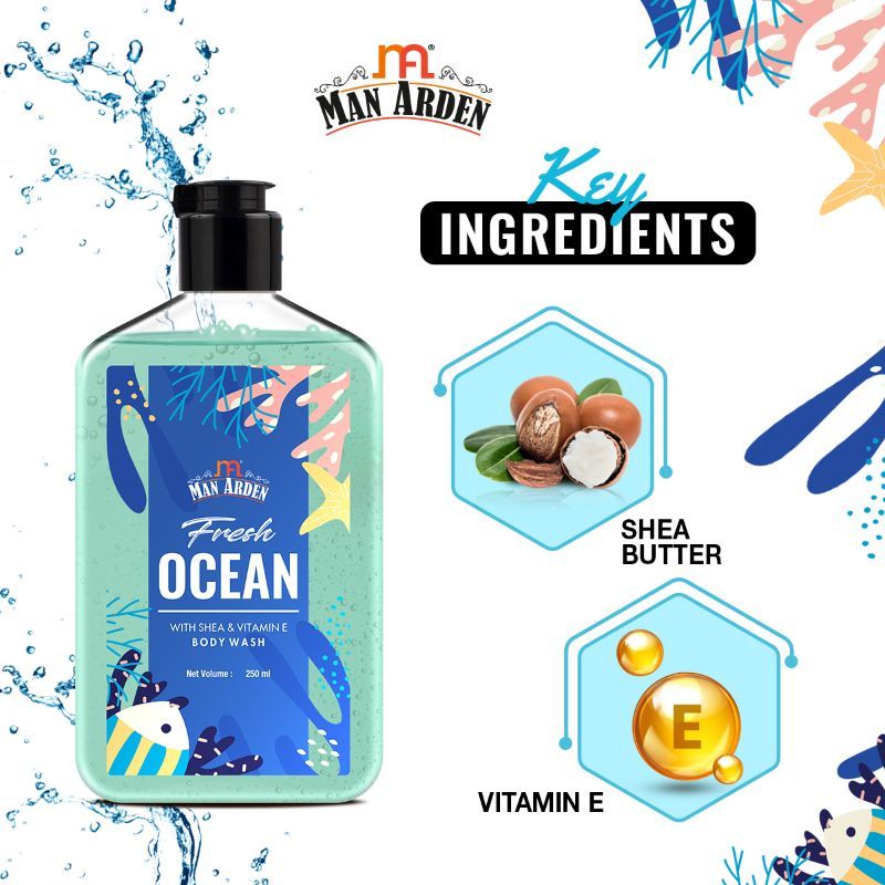 Fresh Ocean Luxury Body Wash Infused With Shea Butter & Vitamin E