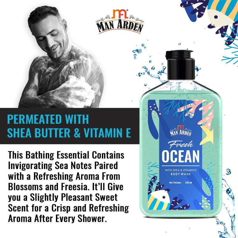 Fresh Ocean Luxury Body Wash Infused With Shea Butter & Vitamin E