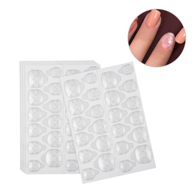 Nail Glue Tabs For Press-On, Stick-On Extensions & Fake Nails Adhesive Jelly Sticker 5 Sheets