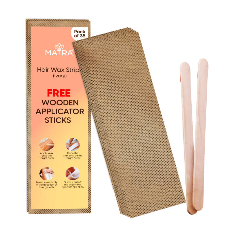 Wax Strips Hair Waxing for Full Body Facial Hair Removal - Free Wooden Stick Knife Applicators
