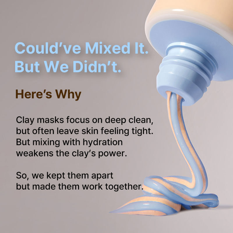 Volcanic Swirl Pore Dual Clay Mask,Daily Pore Care,Hydrating, Oil Control, Glass Skin