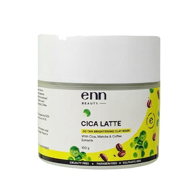 Cica Latte De-Tan Clay Mask with Matcha, Coffee & Cica for Brightening & Oil Control