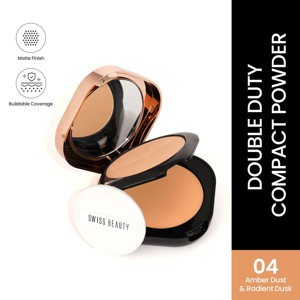 Double Duty Compact Powder - 4 Amber Dusk And Radiant Dusk