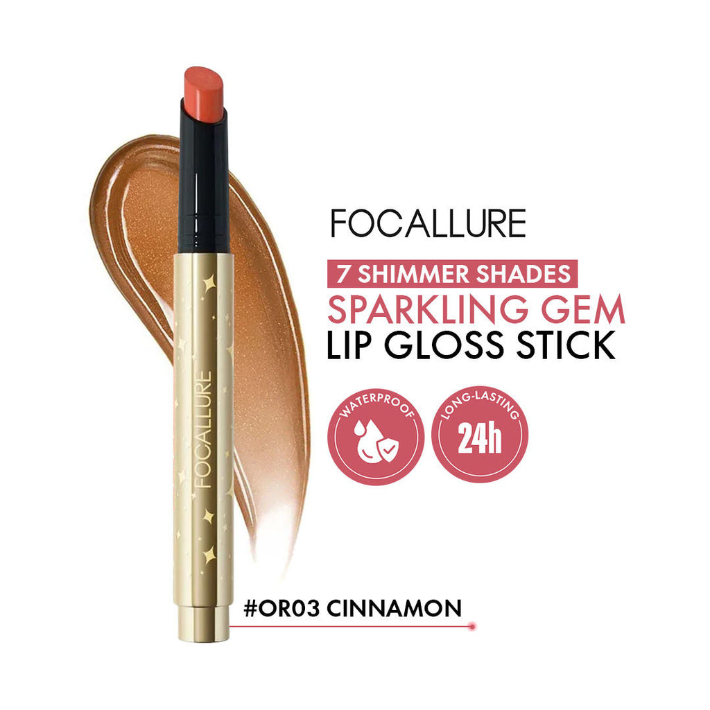 FA-L17 Sparkling Gem Lip Gloss Stick - Cinnamon