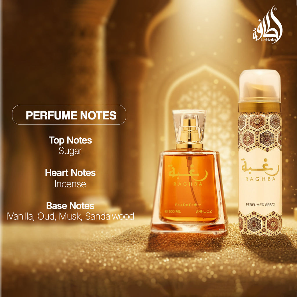 Raghba With Deodorant Long Lasting Unisex Eau De Parfum