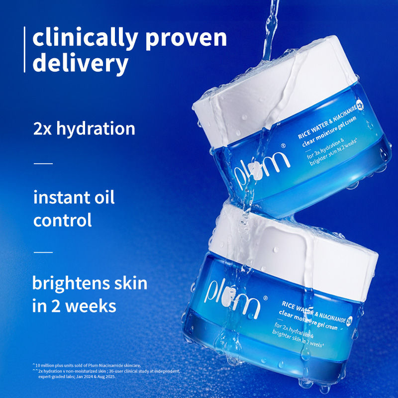 2% Niacinamide & Rice Water Moisturiser - Lightweight Gel Cream For Oil-Free Hydration