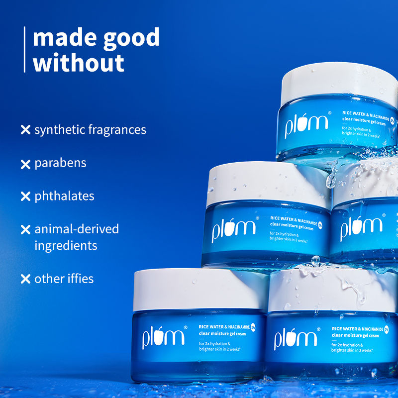 2% Niacinamide & Rice Water Moisturiser - Lightweight Gel Cream For Oil-Free Hydration