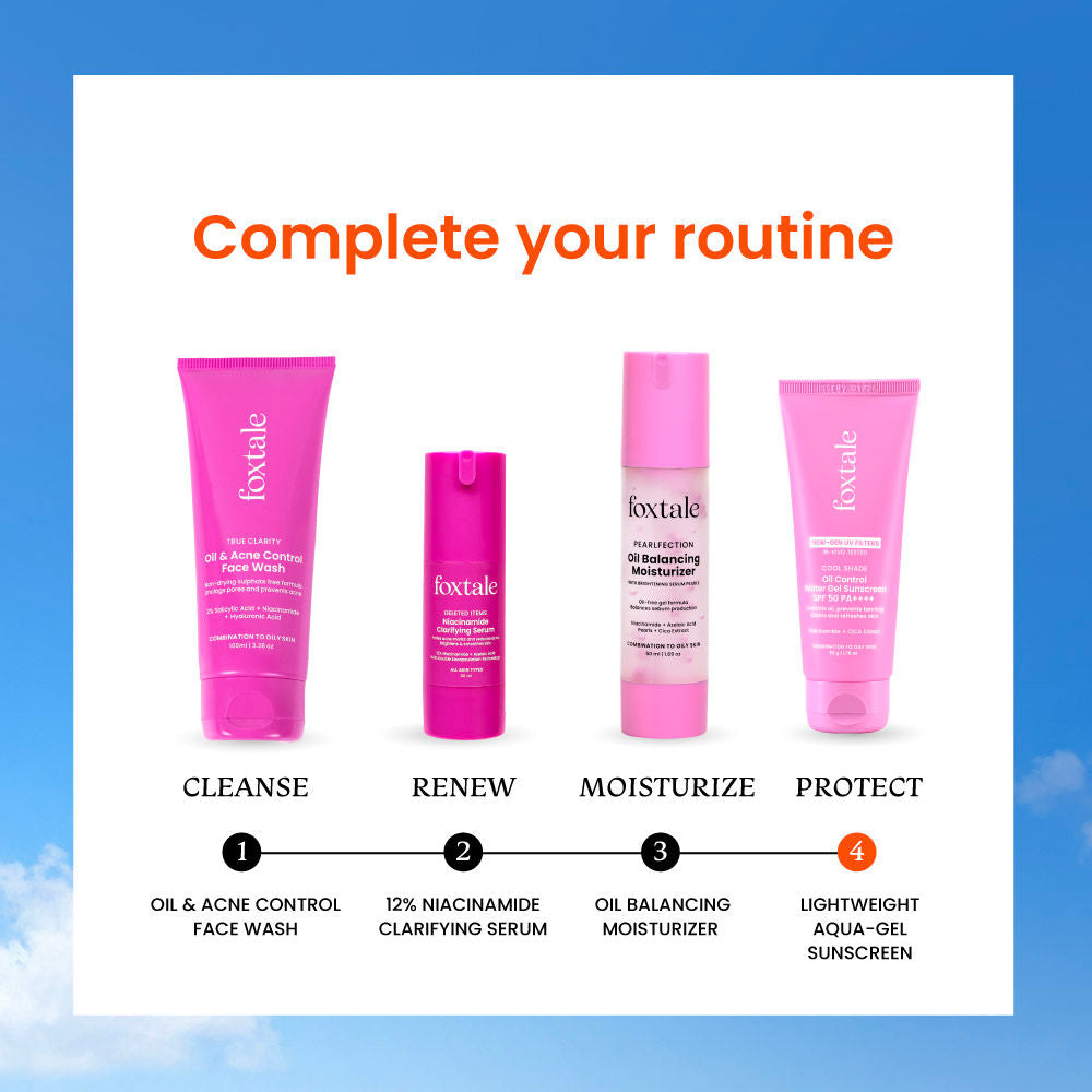 SPF 50 Aqua-Gel Lightweight Sunscreen for Oily Skin, In-Vivo Tested PA++++, Matte Finish.