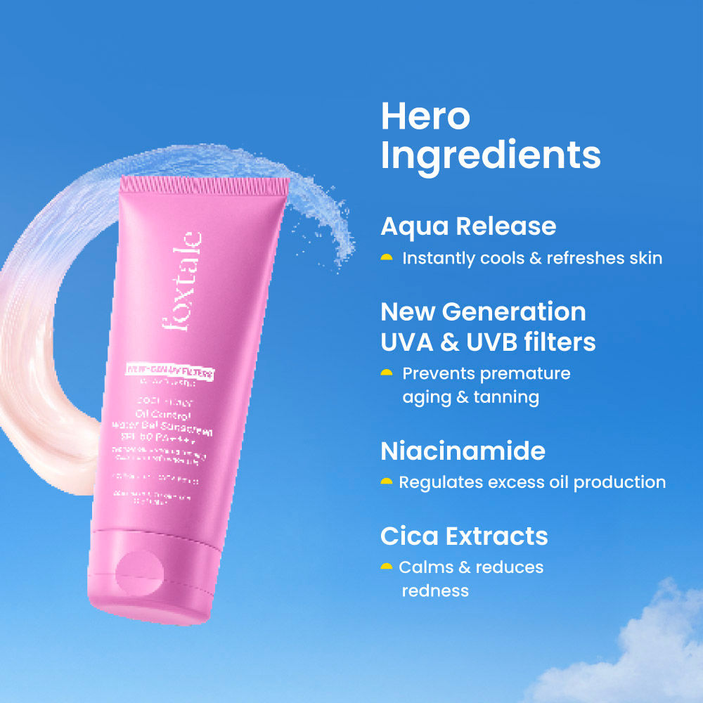 SPF 50 Aqua-Gel Lightweight Sunscreen for Oily Skin, In-Vivo Tested PA++++, Matte Finish.