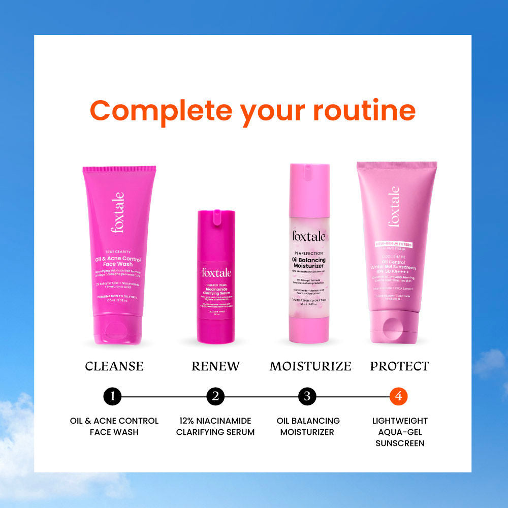 SPF 50 Aqua-Gel Lightweight Sunscreen for Oily Skin, In-Vivo Tested PA++++, Matte Finish.