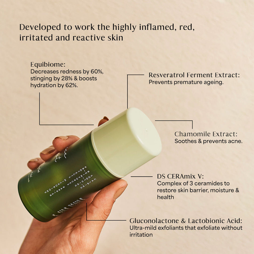 Peace Host Balm to Gel Exfoliating Cleanser with Turmeric & Niacinamide for Dry & Sensitive Skin