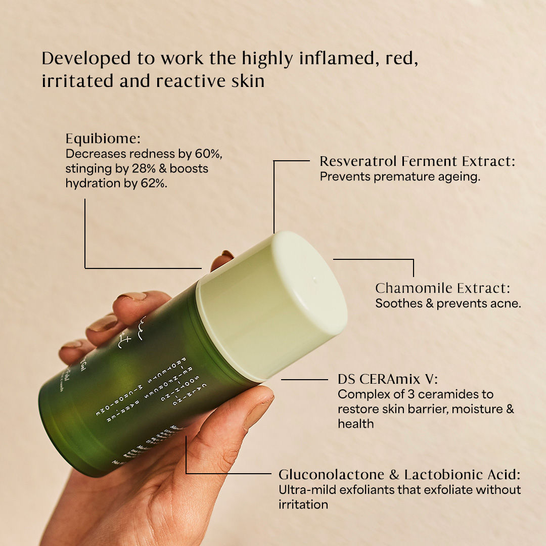 Peace Host Balm to Gel Exfoliating Cleanser with Turmeric & Niacinamide for Dry & Sensitive Skin