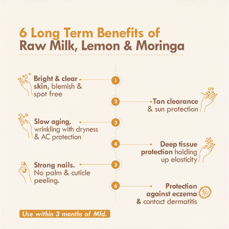 Lemon Moringa Hand Malai, Hand Creams for Tan & Pigmentation Control, Hand Moisturizer