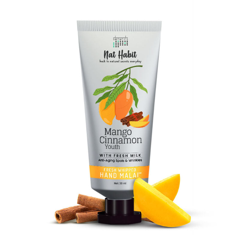 Mango Cinnamon Youth Hand Malai, Hand Creams for Dry Hands With Shea Butter For Women, Men