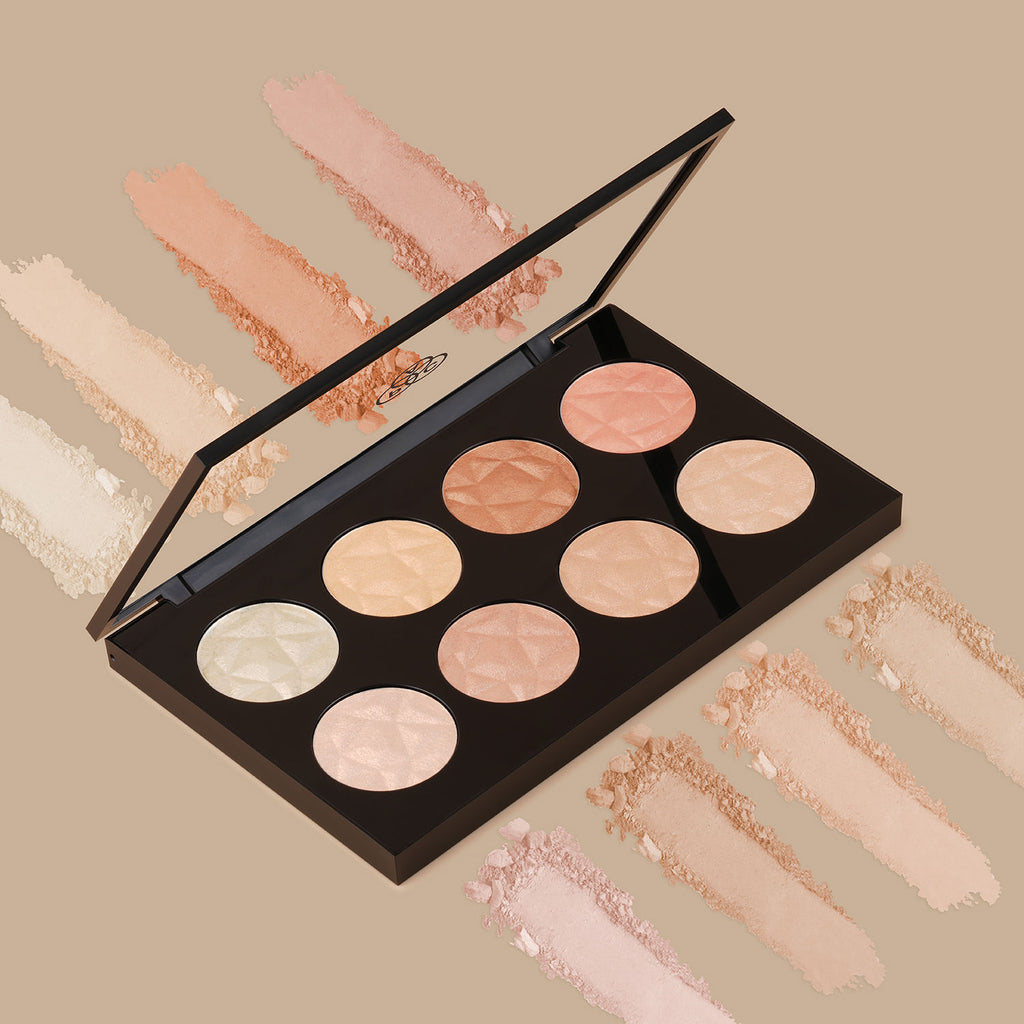 Glowing Goddess Highlighter Palette - Intense Glow, Silky Smooth Micro Pearls, Blends Seamlessly