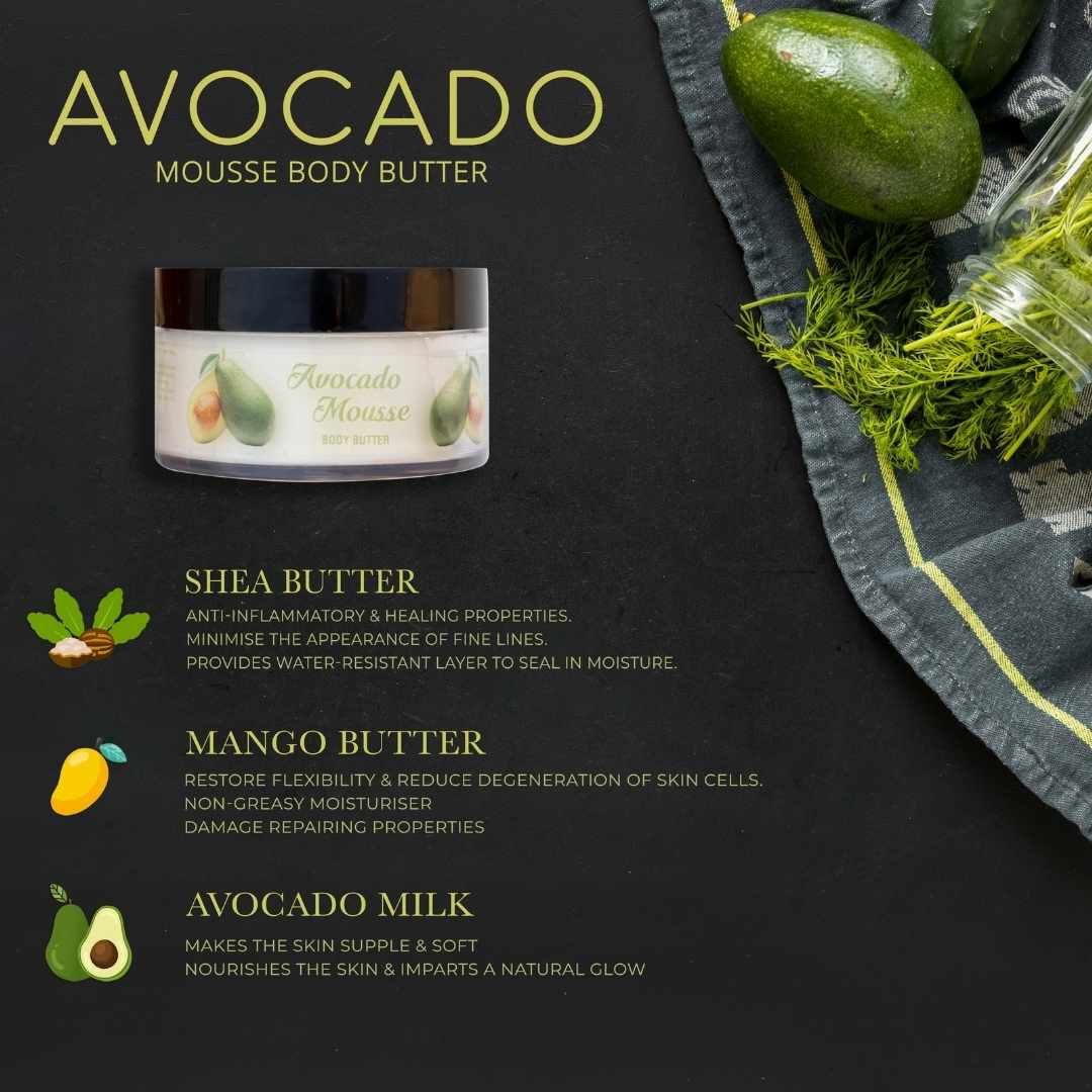 Avocado Mousse Body Butter Infused With Buttery Goodness