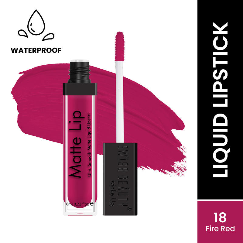 Ultra Smooth Matte Liquid Lipstick - 18 Fire Red