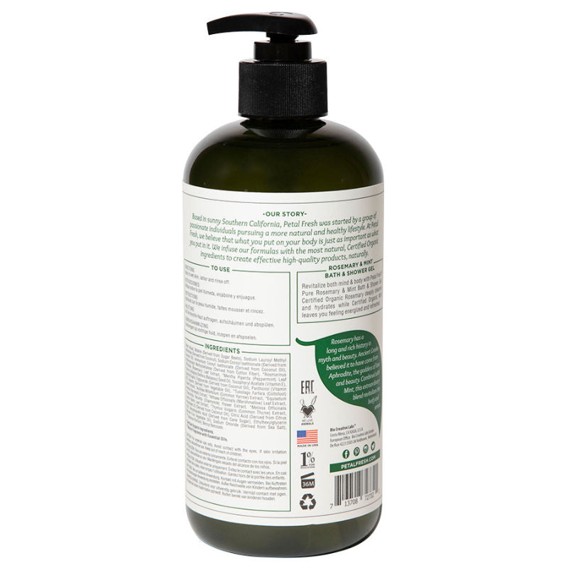 Pure Rosemary & Mint Energizing Bath & Shower Gel