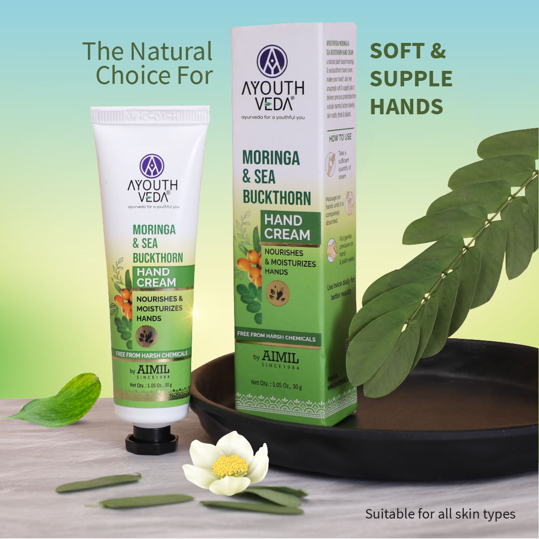 Moringa & Sea Buckthorn Hand Cream with Vitamin C to Nourish & Protect Dry Hands