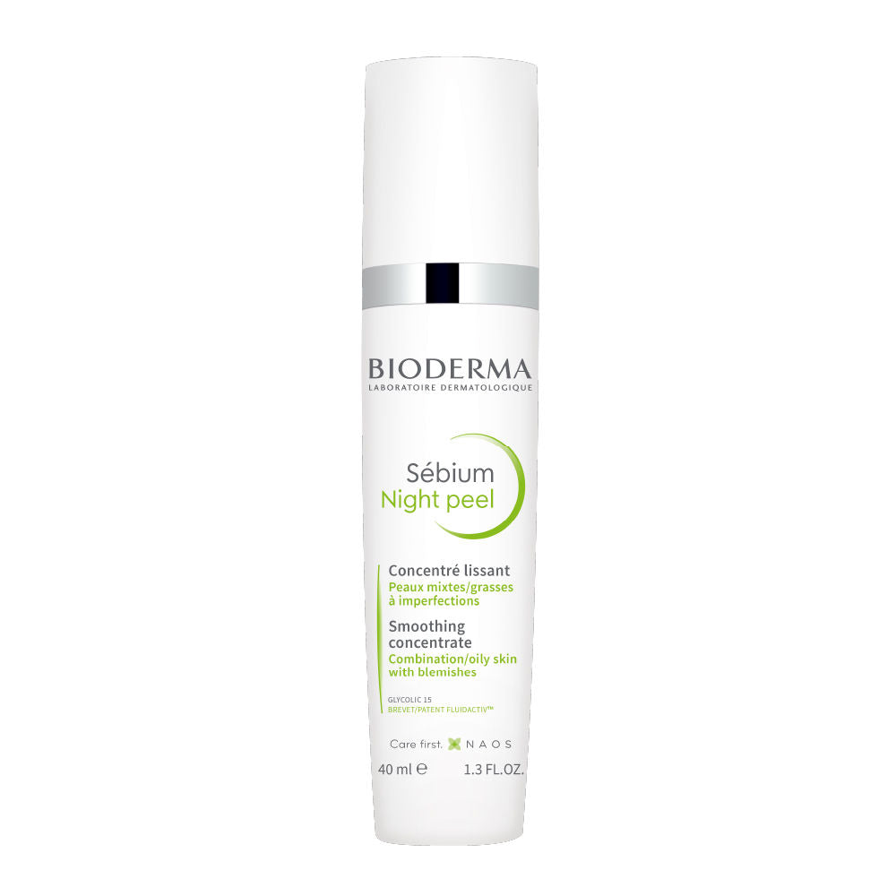 BiodermaNight Peel Sebium For Oily Acne Prone Skin With Glycolic Acid - Reduces Blemishes